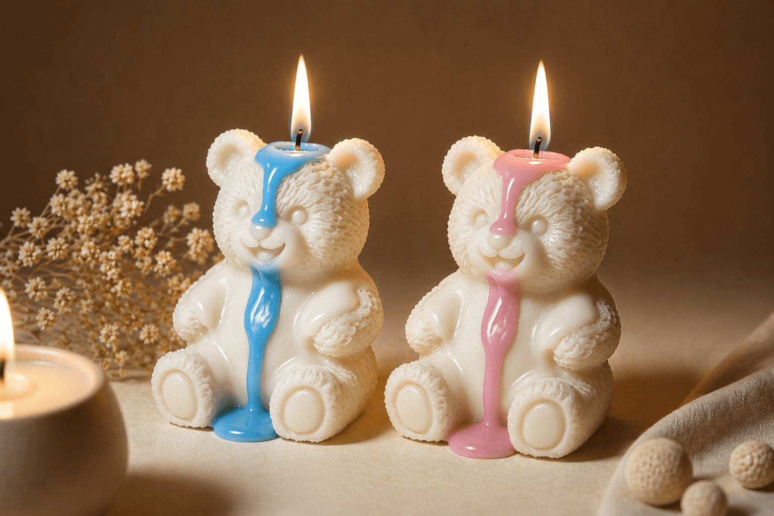 Teddy bear candle product